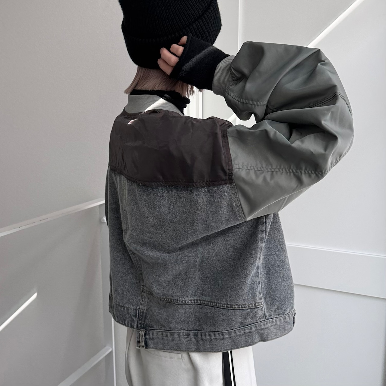 デコルテシアーMA-1 BZ/グレーカーキ