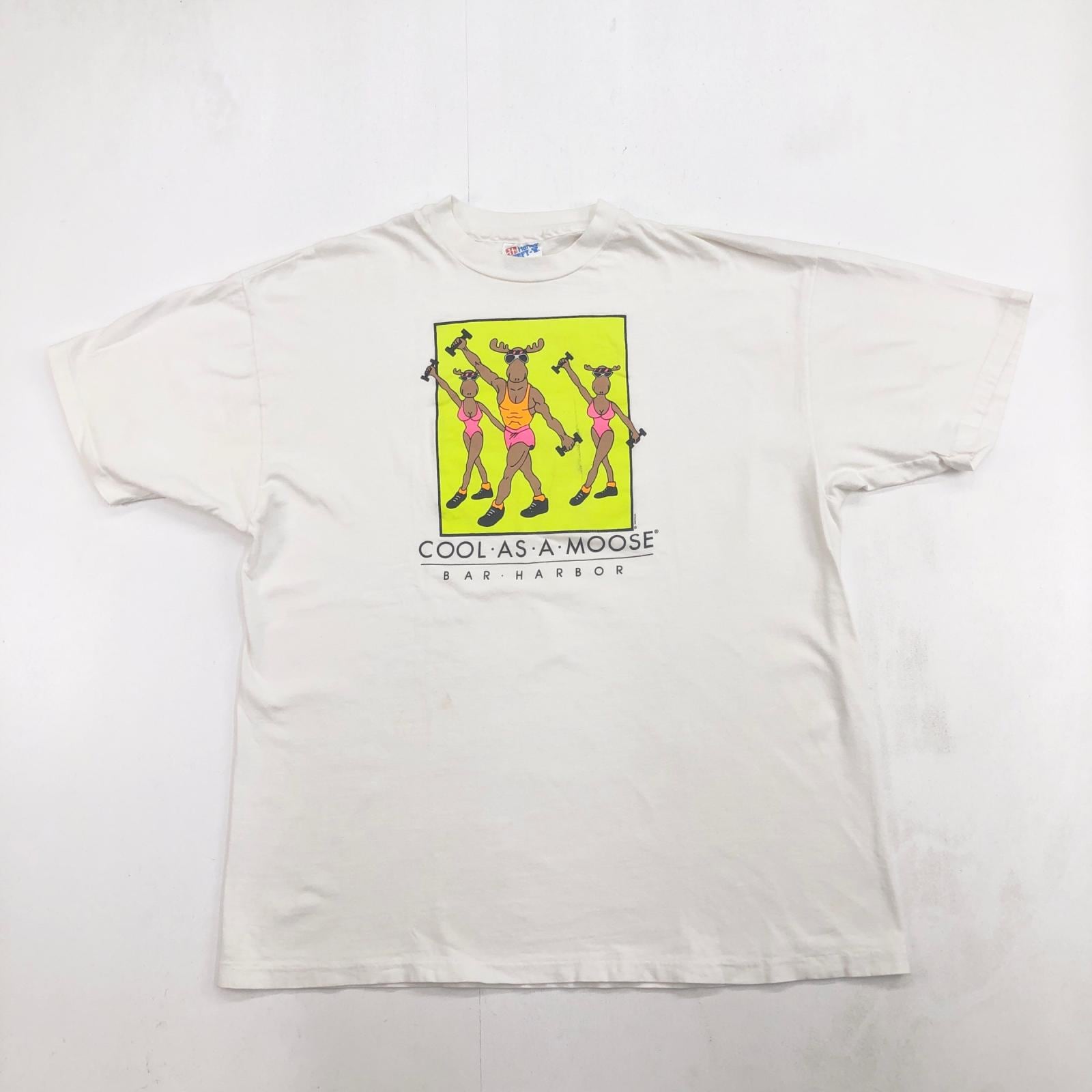 HANES ヘインズ 90年代 USA製 COOL AS A MOOSE スーベニア Tシャツ