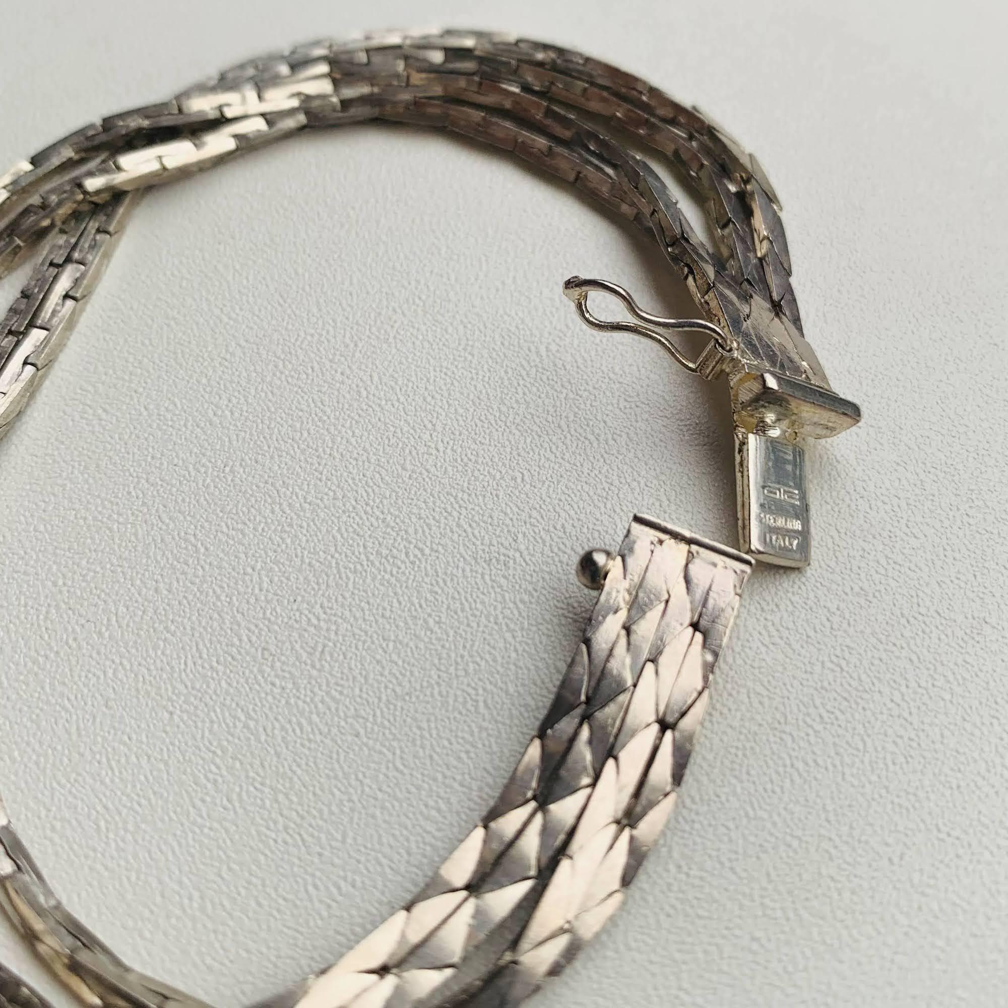 Italyシルバー925 4連チェーンブレスレット | Milo Antiques & Vintage Italyシルバー925 4連チェーンブレスレット | Milo Antiques & Vintage