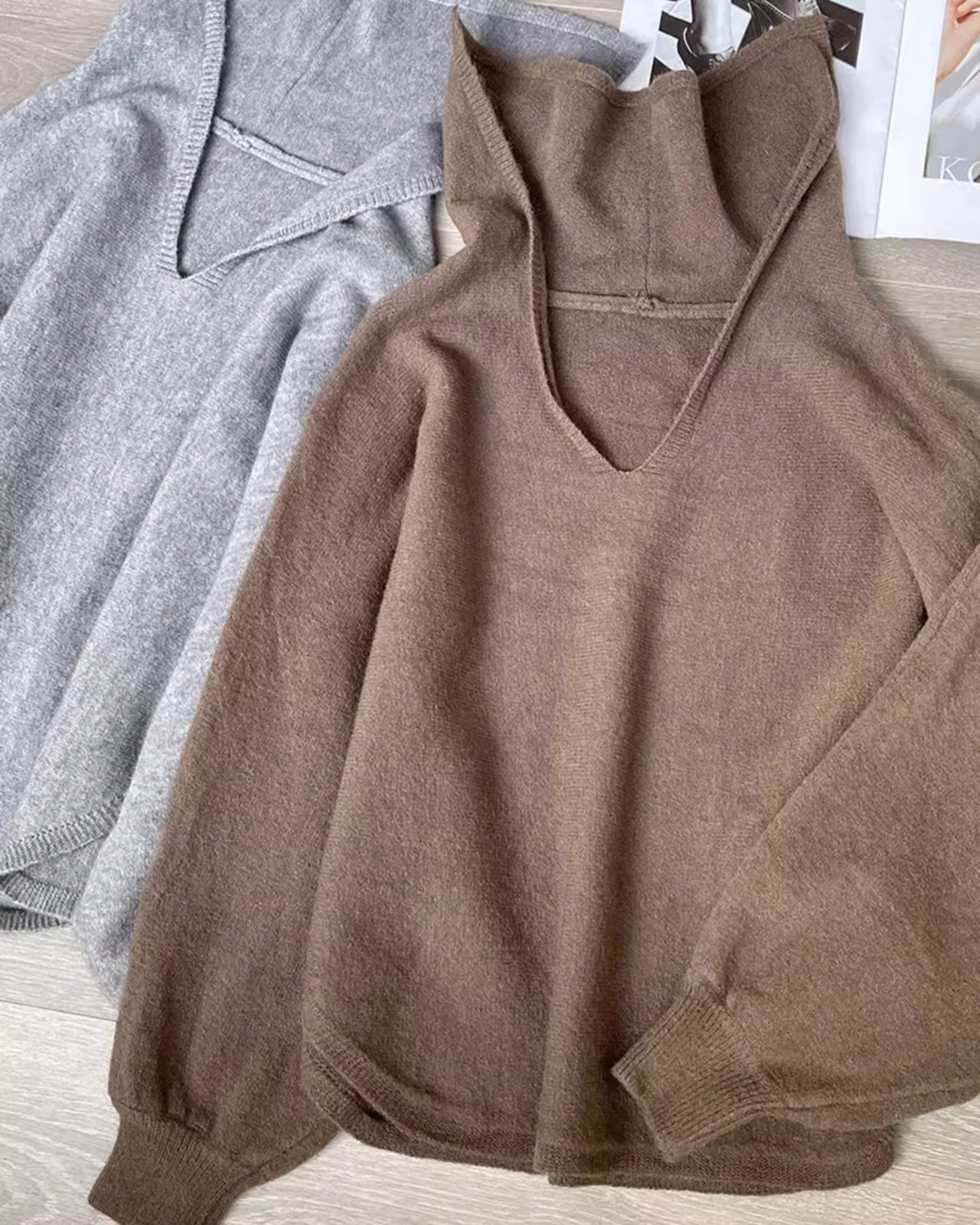 Sailor collar round hem Knit　T20346