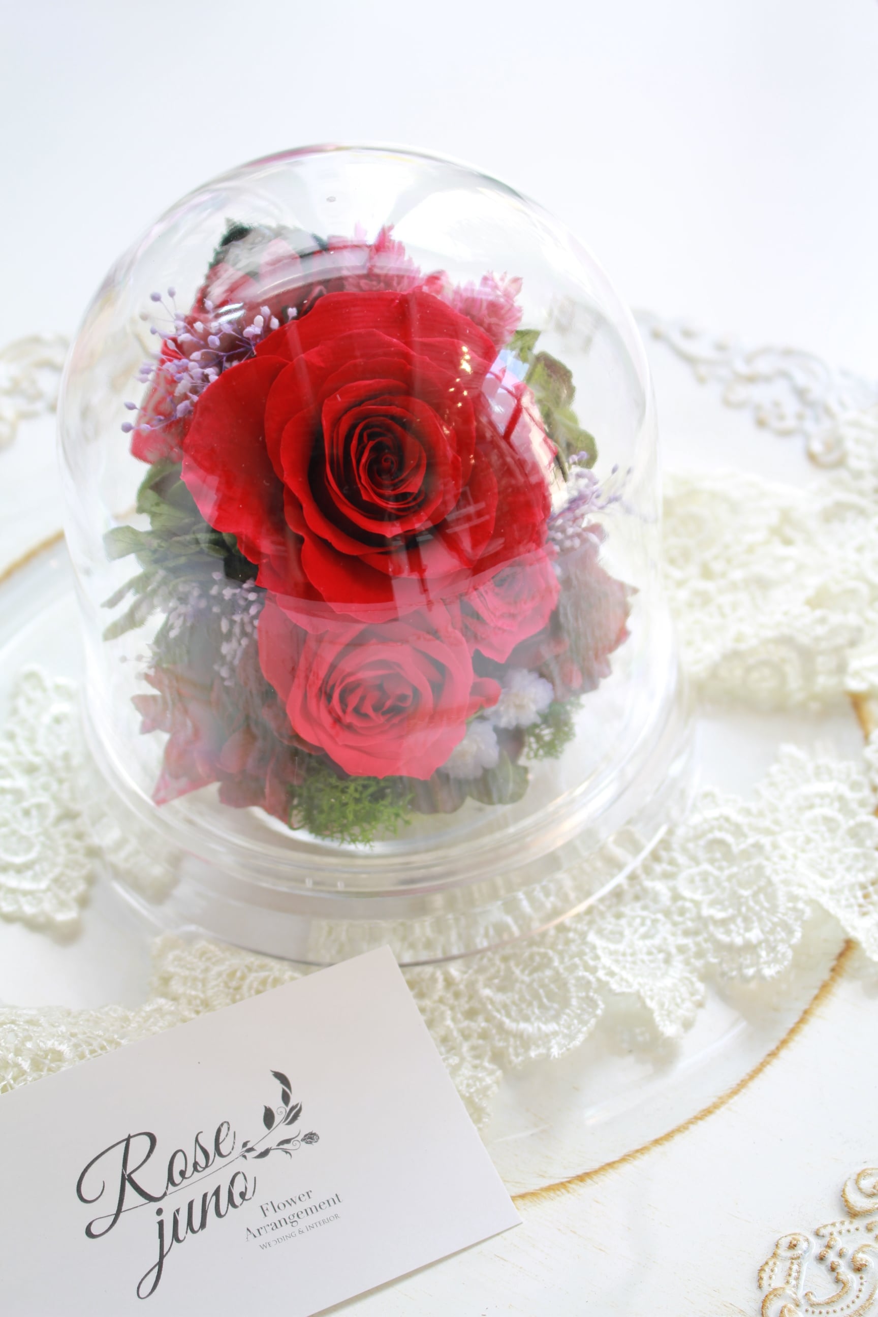 アクリルドームM | 福岡のプリザーブドフラワー専門店 ROSEJUNO