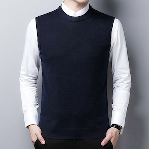 ニットベスト ベスト 無地 メンズ 6色 M-3XL クルーネック オフィス インナー 通勤 通学 25zm1498 ニットベスト ベスト 無地 メンズ 6色 M-3XL クルーネック オフィス インナー 通勤 通学 25zm1498