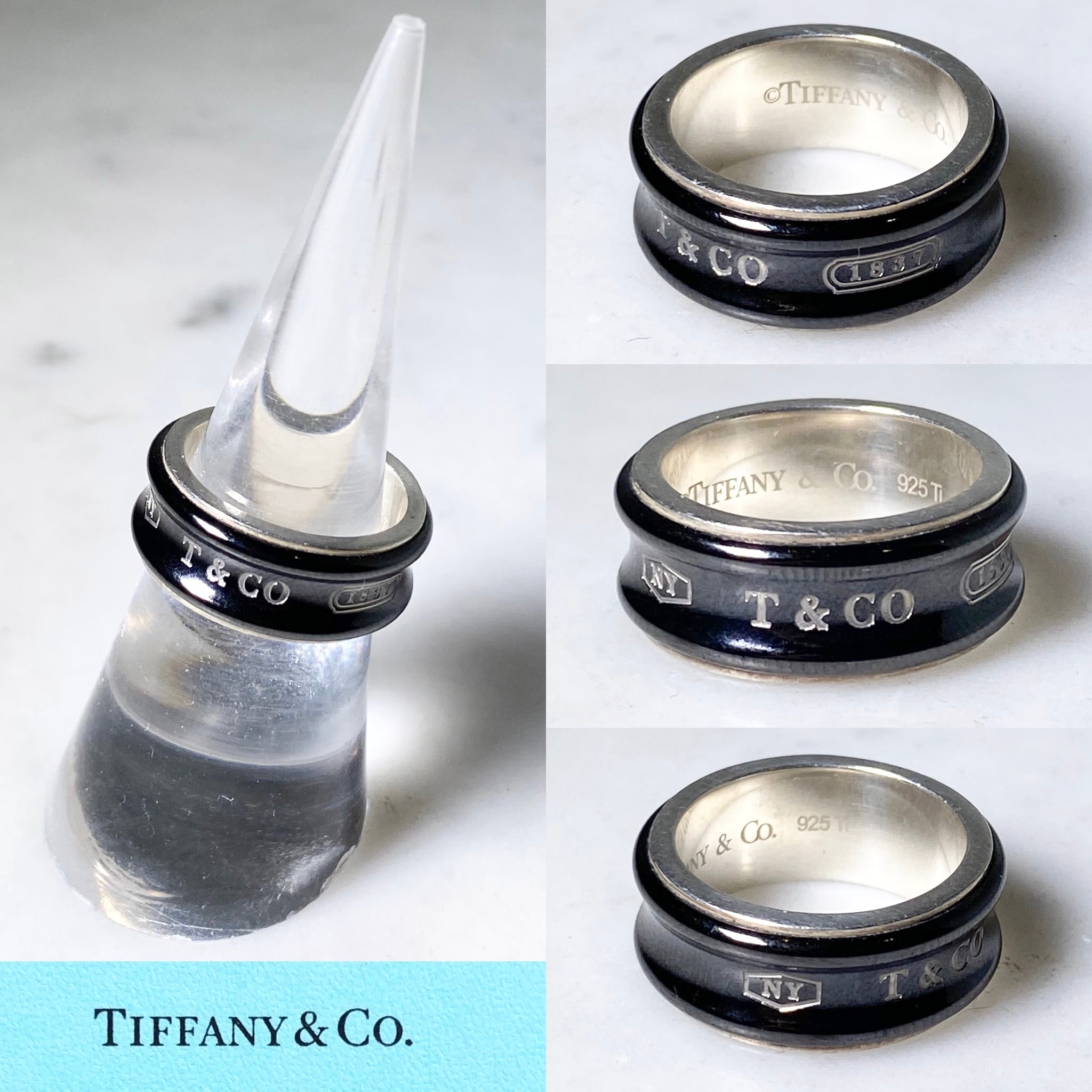 TIFFANY silver × titan ring “1837” (size 11) | NOIR ONLINE