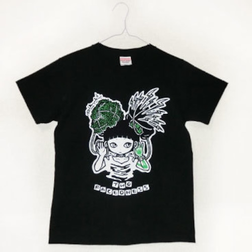 MIKAZUKI / ミカヅキ　 "TWO FACEDNESS" Tシャツ ブラック XSサイズ ［ T-004 ］