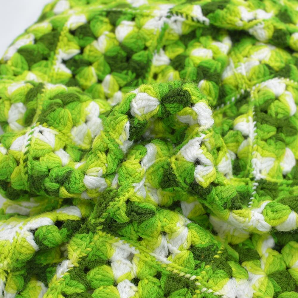 70s Hand Knitting グラニースクエア クロシェニット カーディガン