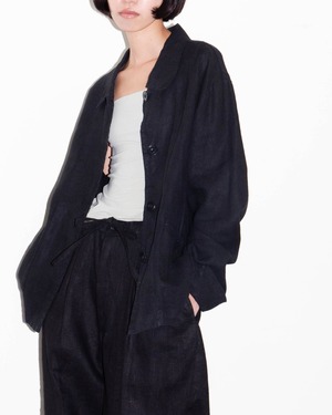 1990-00s FLAX - linen boxy jacket