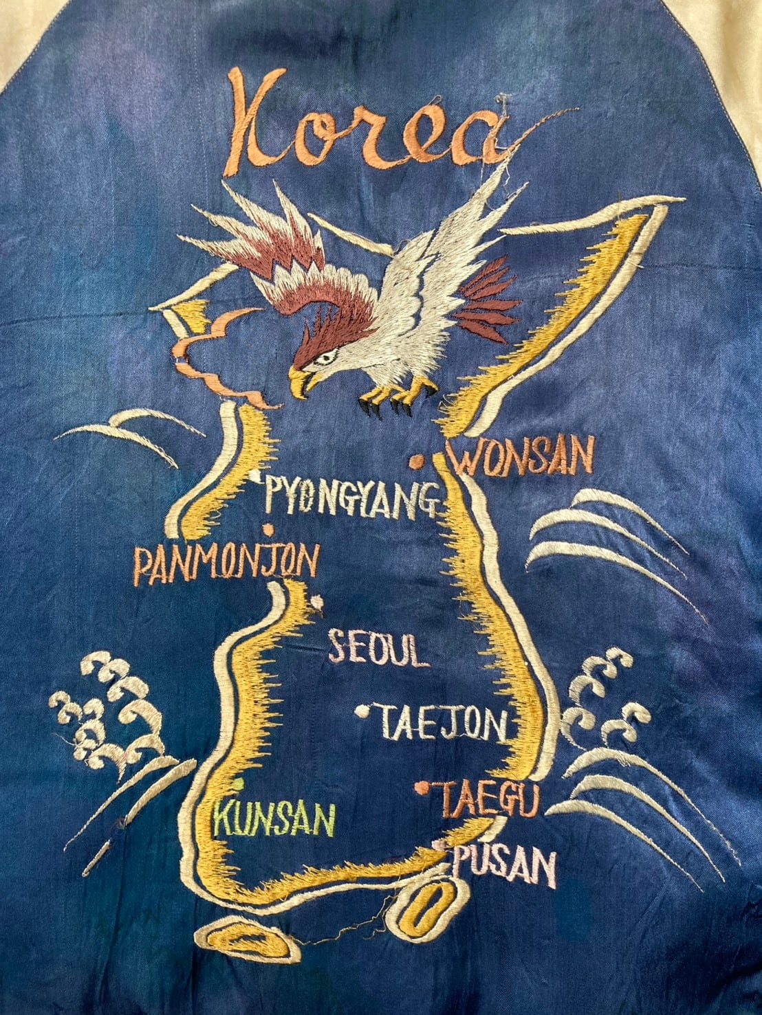 50's~60's VINTAGE SOUVENIR JACKET KOREA×TIGER スカジャン | OLD13