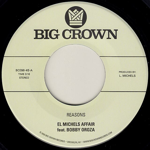 〈残り1点〉【7"】El Michels Affair Feat. Bobby Oroza - Reasons / Hipps