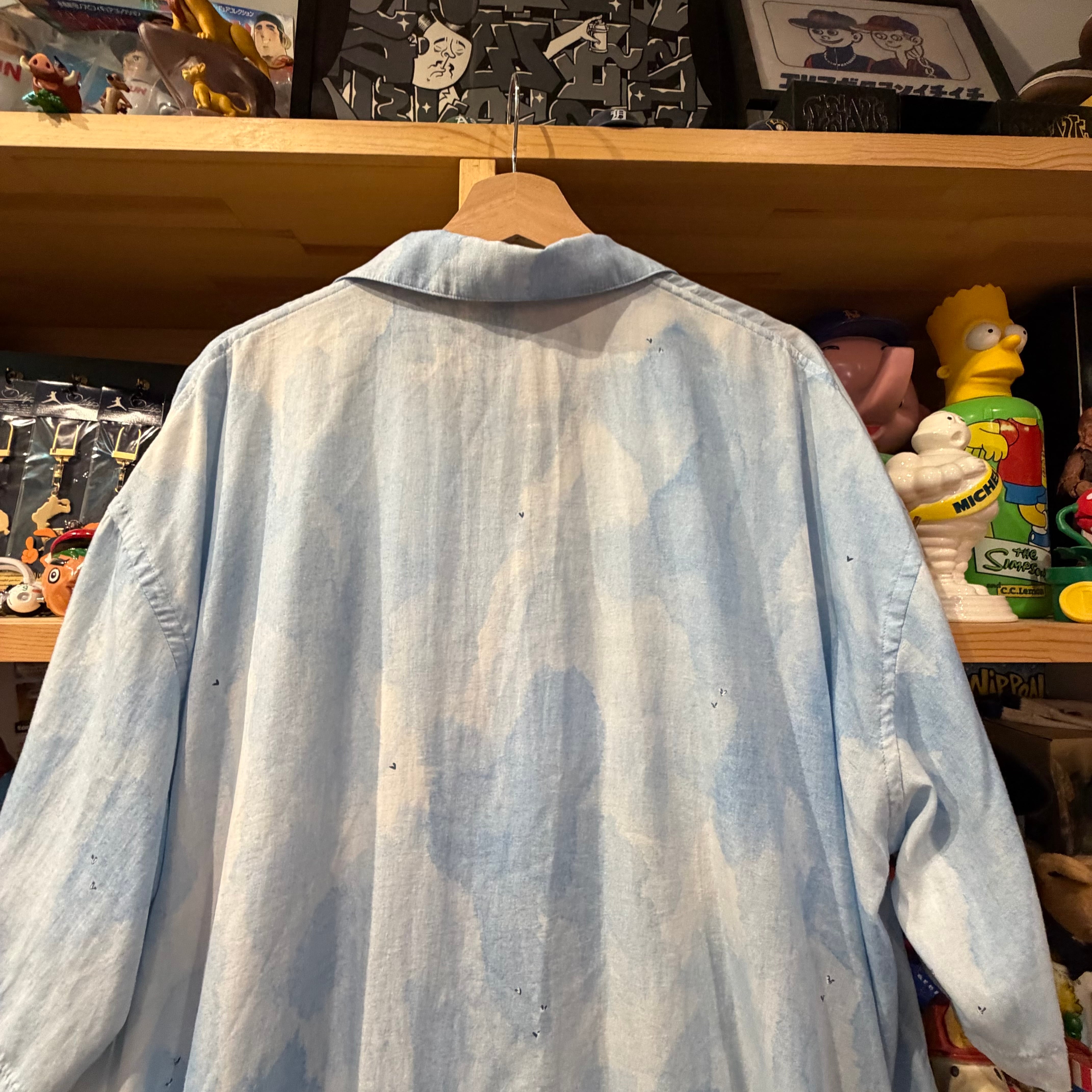 porter classic aloha shirt 水彩アロハ オーバーサイズ M size blue