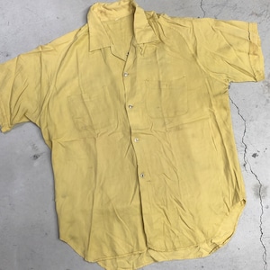 1950s YELLOW "GROAT BROS." S/S SHIRT