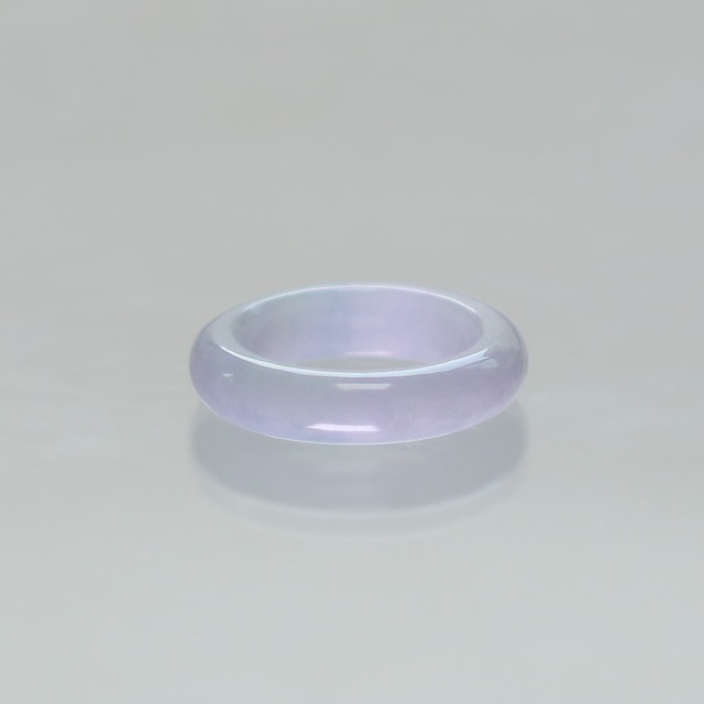 【15号】レアカラー！ lavende 翡翠くり抜き甲丸リング A貨翡翠 jd_rg2491