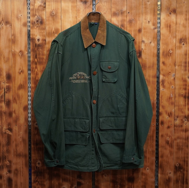 90s ralphlauren polosportsman カバーオール グリーン 緑 M/ラルフローレン ポロスポーツマン ハンティングジャケット