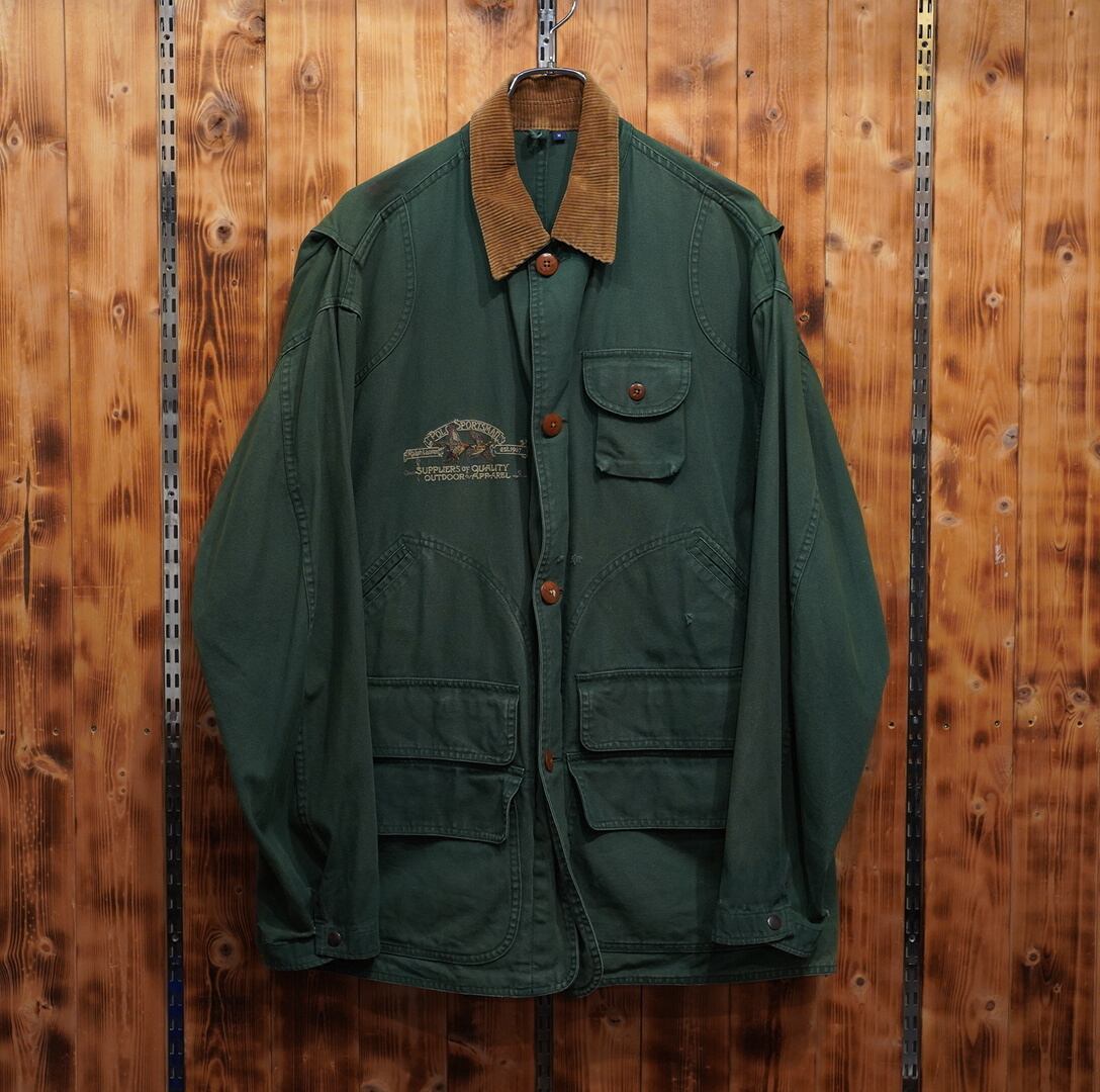 90s ralphlauren polosportsman カバーオール グリーン 緑 M/ラルフローレン ポロスポーツマン ハンティングジャケット