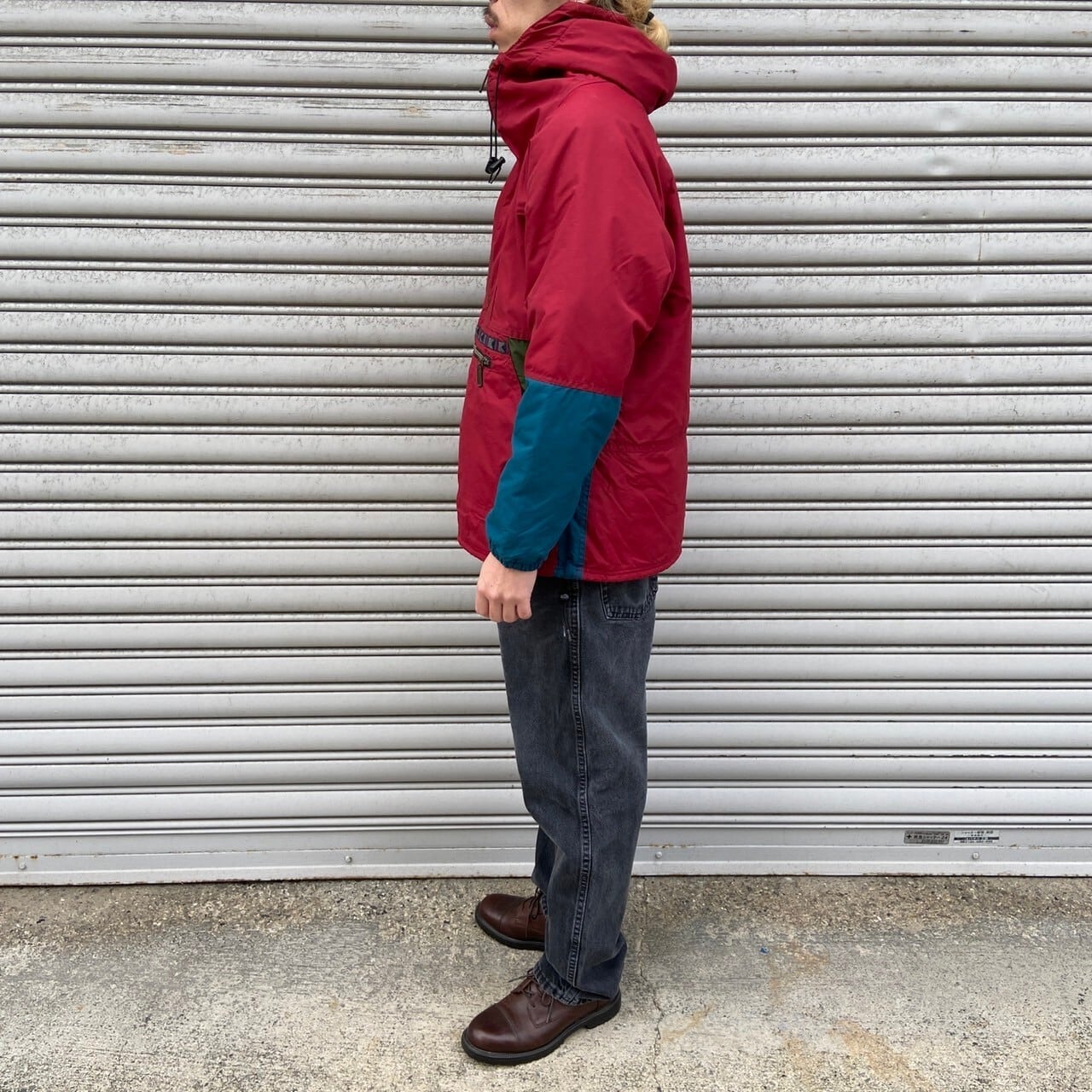 80s USA製 L.L.Bean アノラックパーカー チロリアンテープ 赤 S | 古着