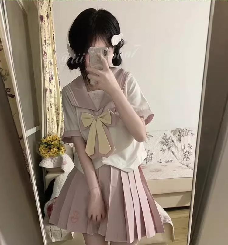 ゆめかわ♡全2カラー 選べる袖丈♪天使と悪魔のセーラー服セット