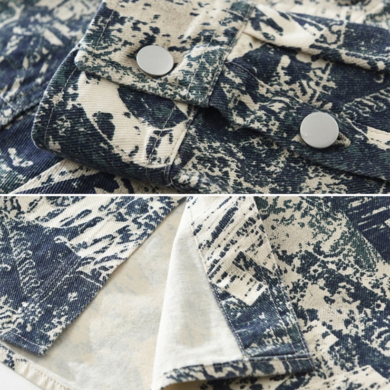 【M-3XL】Stencil Paint Long Sleeve Shirt / ステンシル ペイント 長袖シャツ