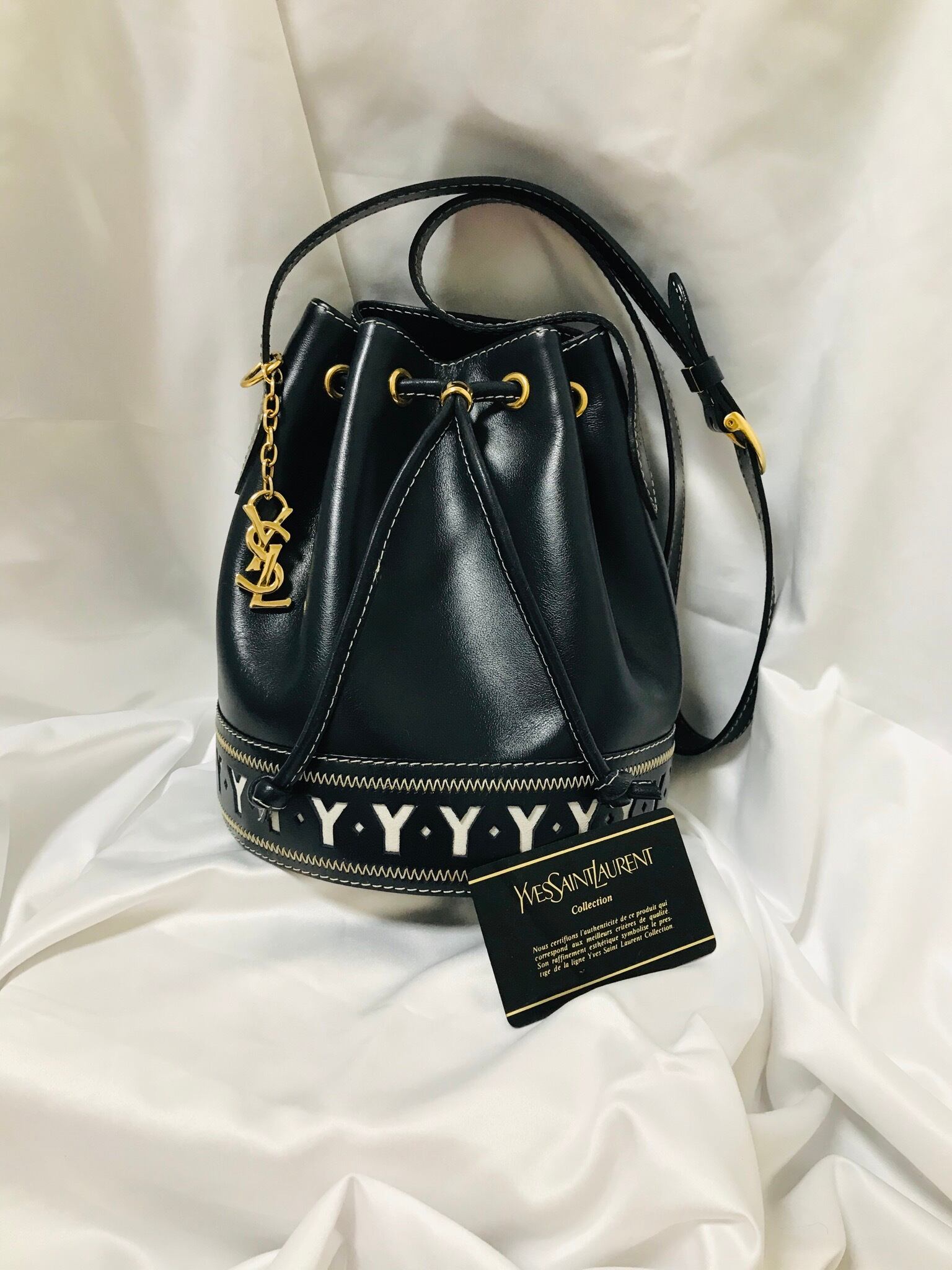 YSL Yカット 巾着バッグ   Petit luxe Vintage