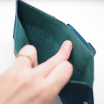 コンパクト3つ折り財布　青