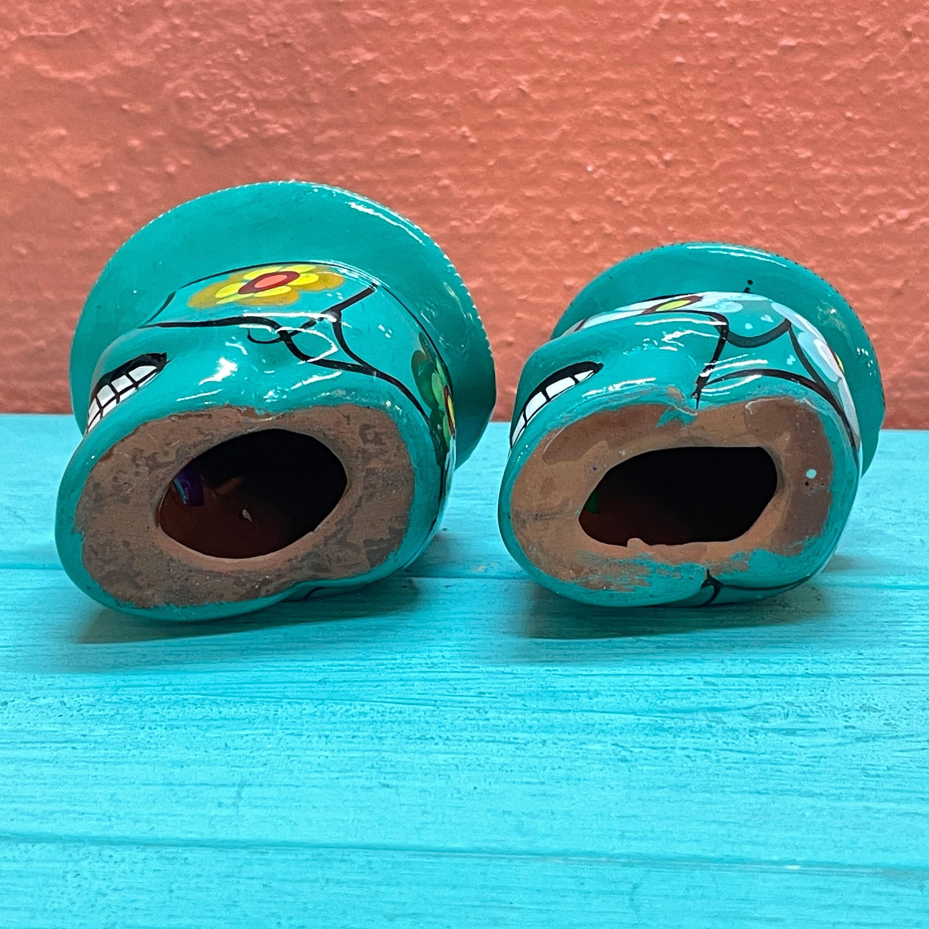 メキシコシティ 陶器のカラベラ ソンブレロ GN Mexico city Calavera