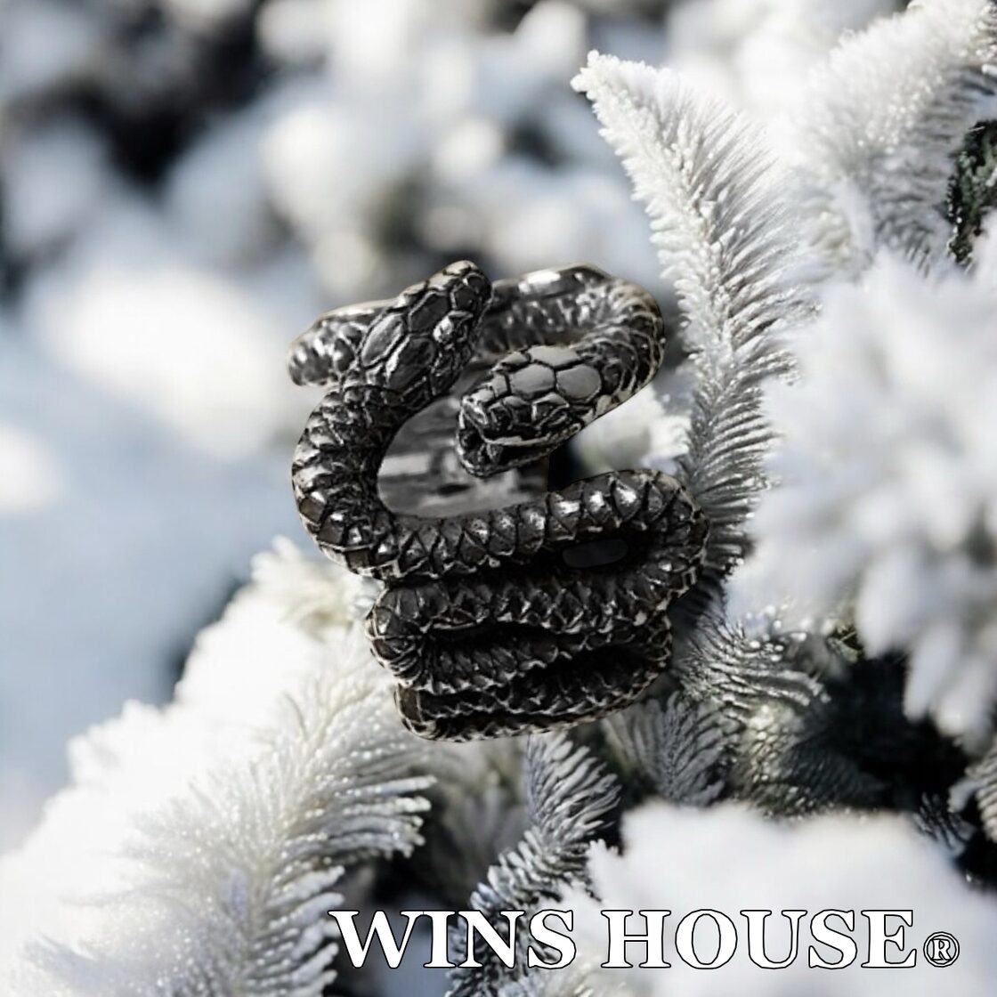 WINS HOUSE®︎ PYTHON WIDE RING SILVER 【パイソン リング 