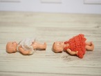 赤白ニットの双子ドール 2体セット（ペイントロスあり） 画像7
