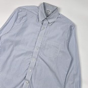 Brooks Brothers ブルックスブラザーズ REGENT NON-IRON ストライプ BD ボタンダウン 長袖 ワイシャツ ドレスシャツ 15 1/2-31/ブルー×ホワイト系 メンズ