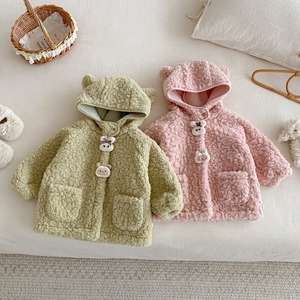 【BABY&KID】暖かい帽子付きロンパース