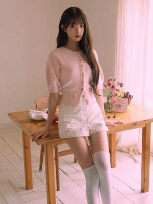 [ROLAROLA] FLOWER HALF PANTS IVORY 正規品 韓国ブランド 韓国通販 韓国代行 韓国ファッション ロラロラ 日本 店舗