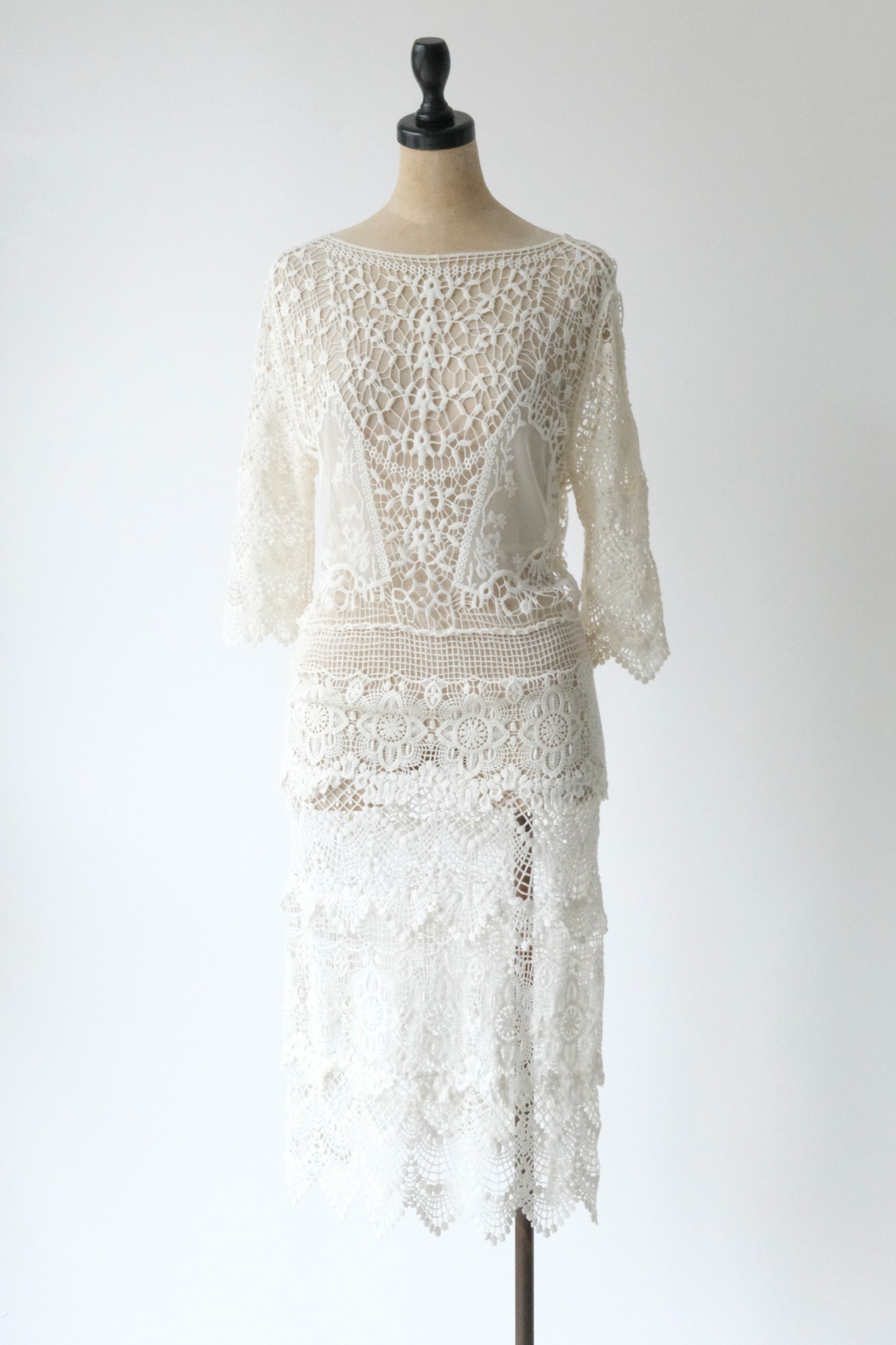 floral lacy mini dress