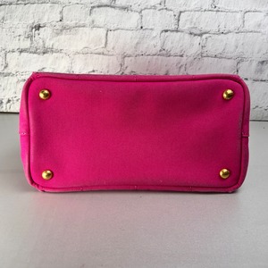 PRADA プラダ カナパ 三角ロゴ キャンバス トートバッグ ピンク A-12713