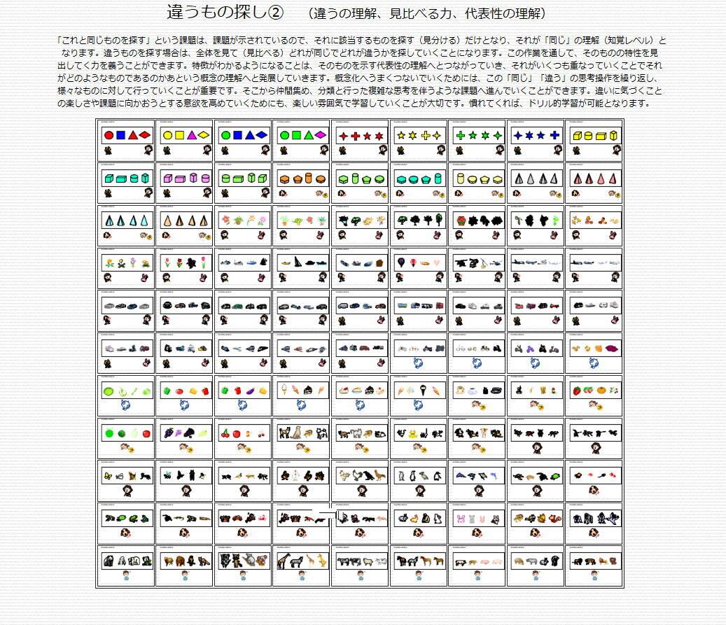 プリント教材集cd03見分ける見比べる学習編 発達支援工房めだか