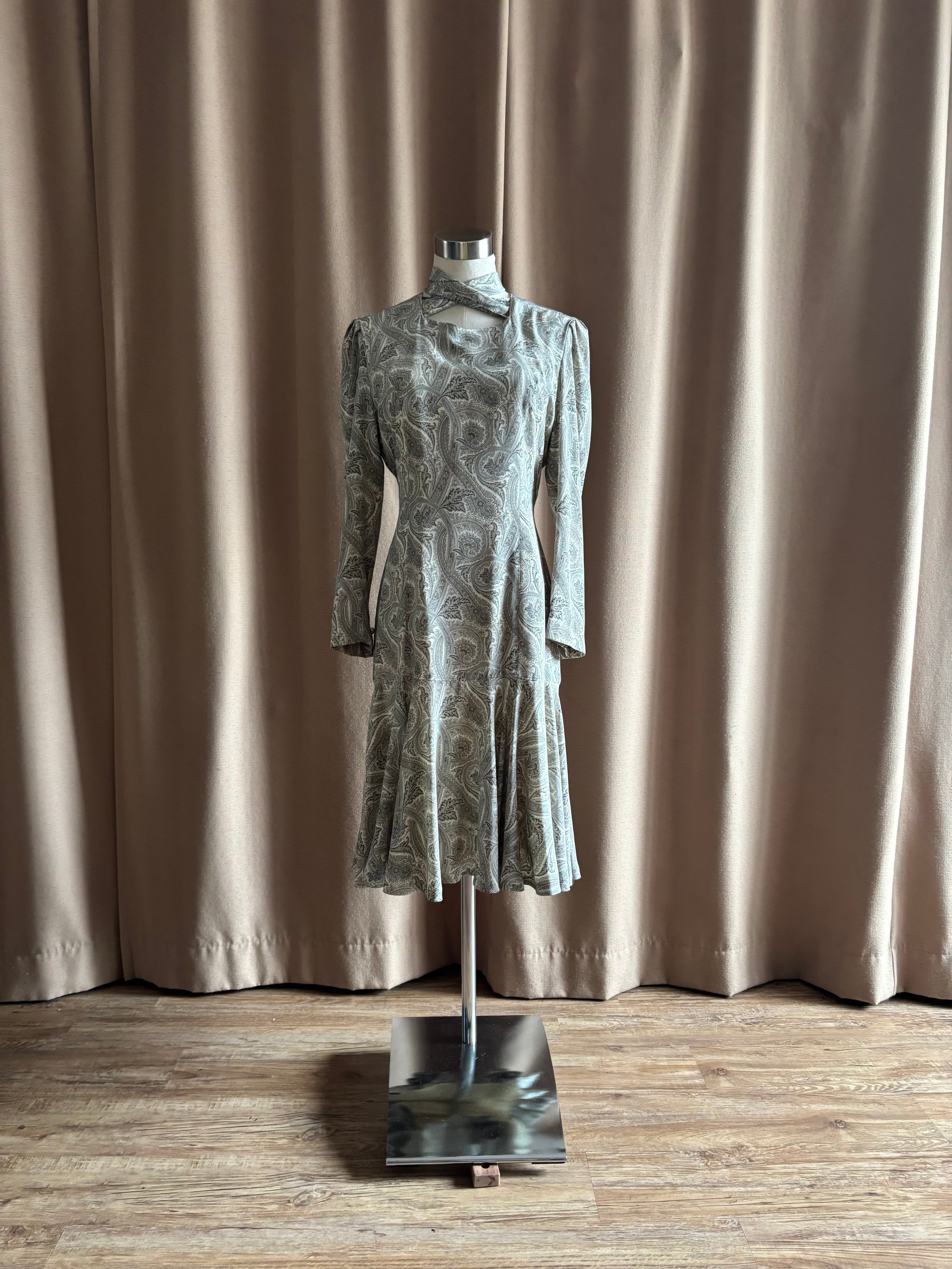 MADE IN JAPAN paisley pattern classic dress-5209-4 | COLLENTE vintage