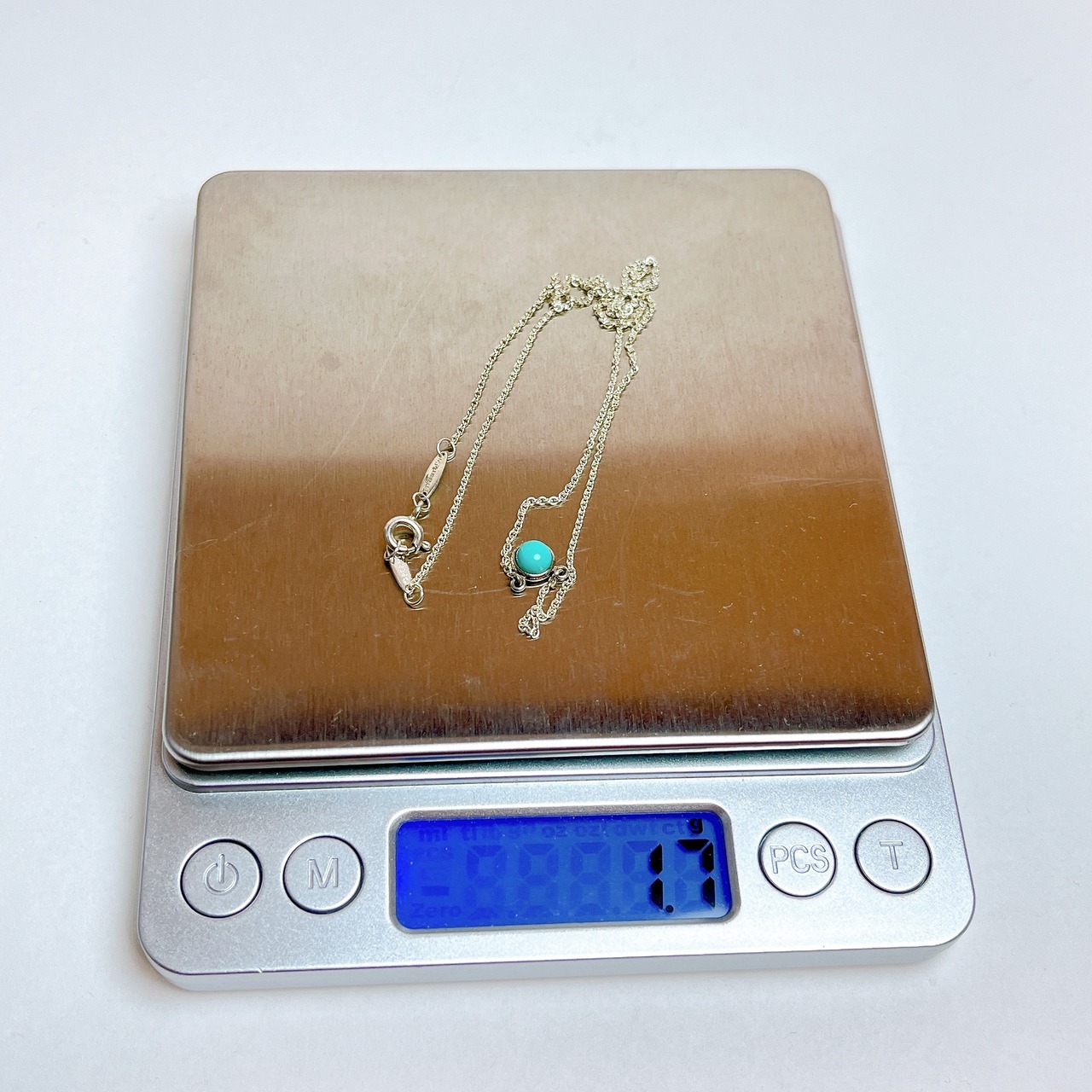 902 ティファニー バイザヤード カボション ネックレス ターコイズ 925 