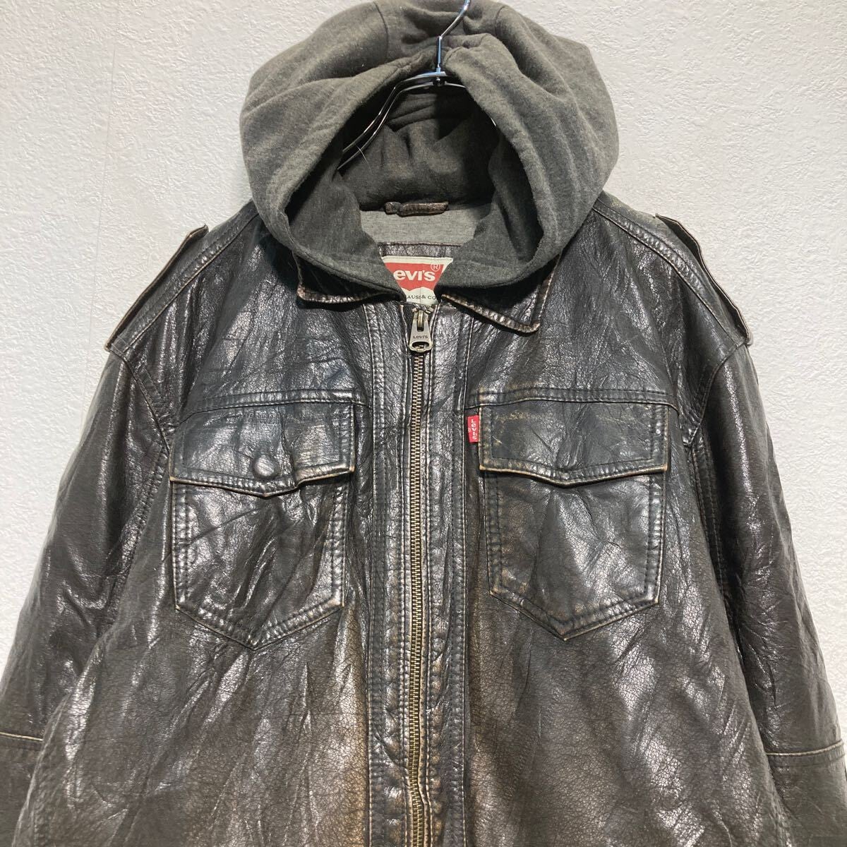 【新品】　Levis A-2 フライトレザージャケット　ダークブラウン　XL 楽天市場】