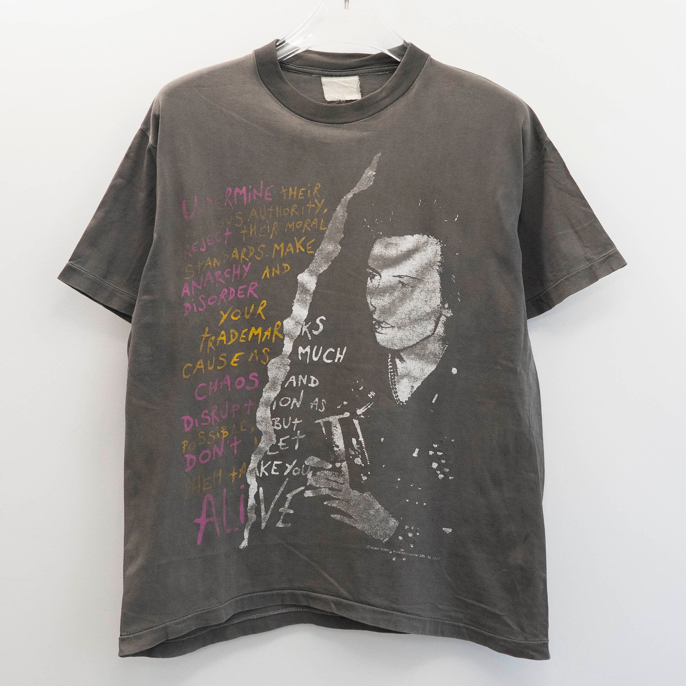 Sex Pistols " Sid Vicious Alive " Fade Tag Fits XL 【E2-93】