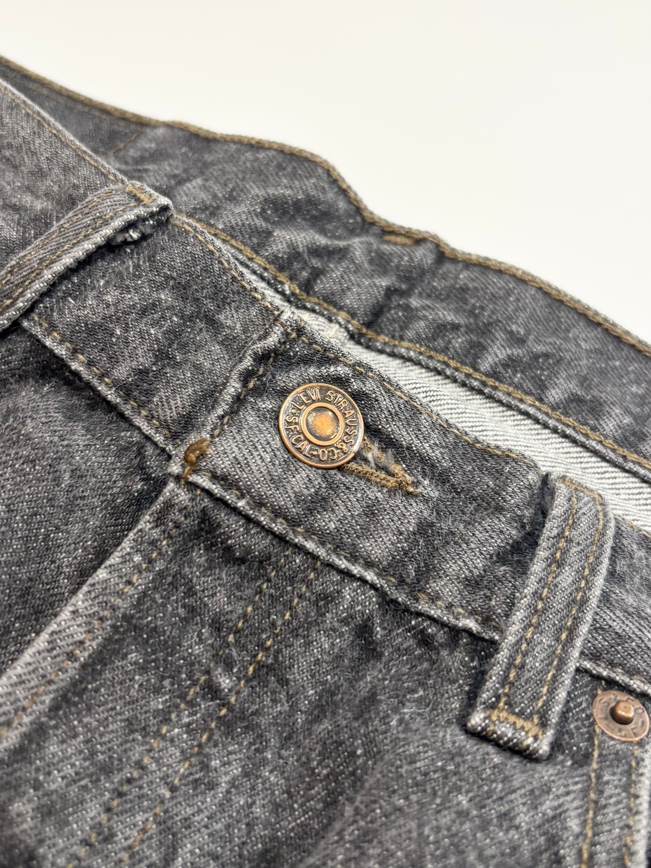 90s Levi’s 501-0658 BLACK DENIM PANTS MADE IN USA Size W34L30→W33L30