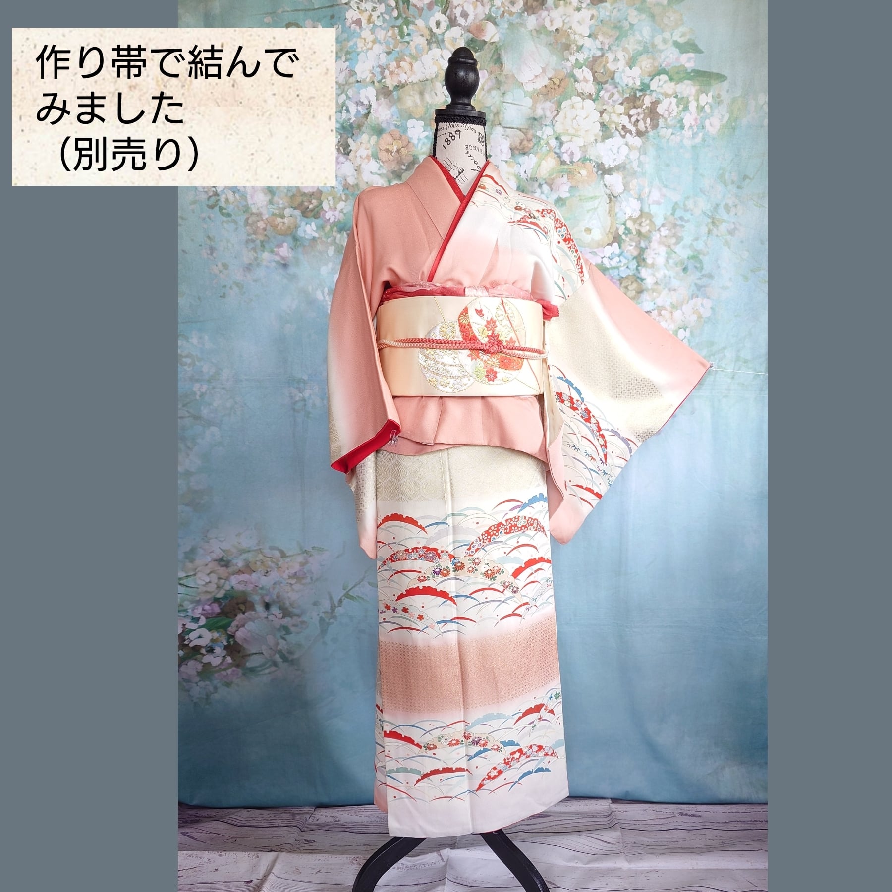 k6 二部式着物 セパレート着物 帯なし 和装 簡単着付け 着物風