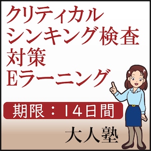 クリティカルシンキング(CT)検査対応コース【14日】