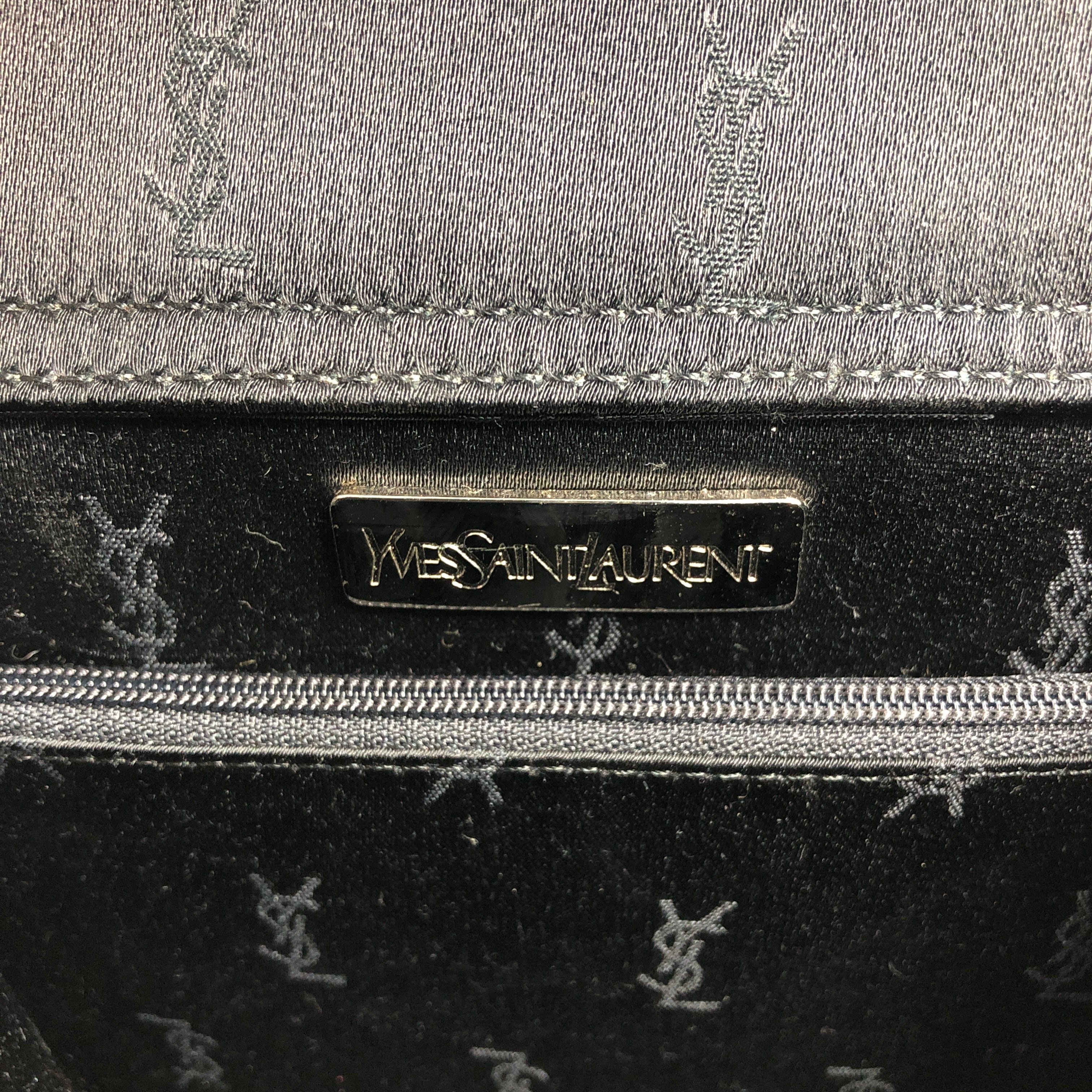 Yves Saint Laurent イヴ・サンローラン ストライプ ハンドバッグ