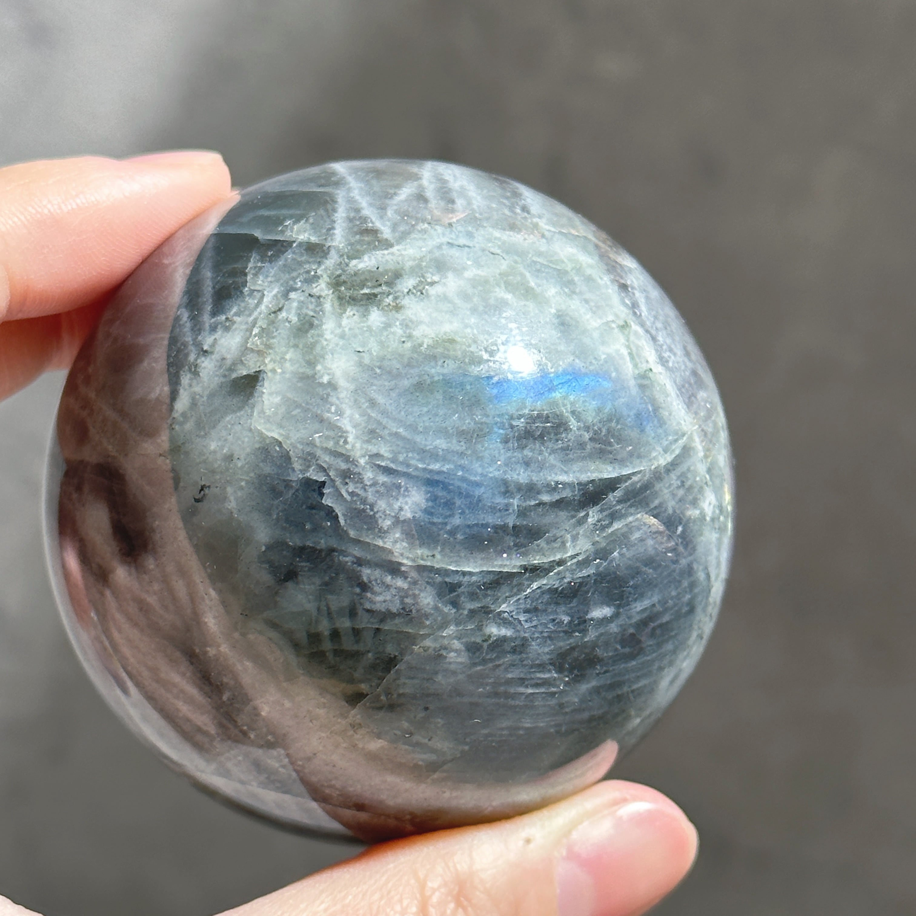 グレーのラブラドライト スフィア 12◇ Labradorite Sphere ◇天然石