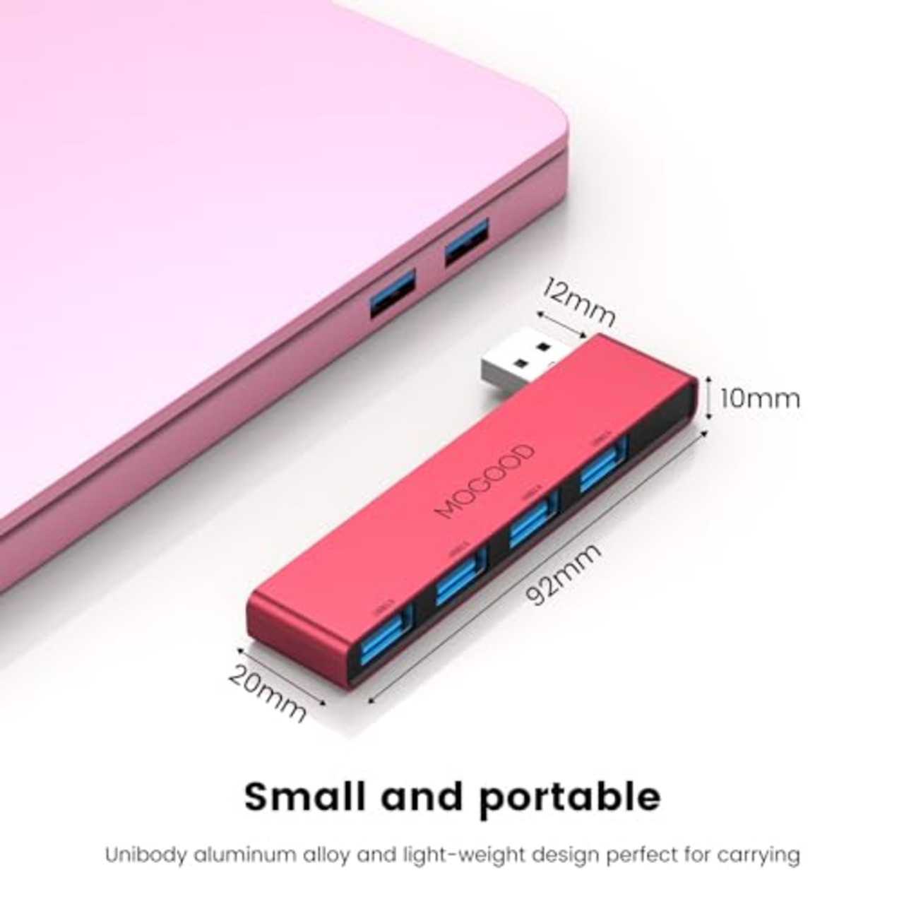 MOGOOD USBハブ3.0 USBスプリッタ ノートパソコン用USBハブノートマルチポートアダプタ USBポートエクスパンダノートパソコン、PC、MacBook、Mac Pro、Mac Mini、iMac、Surface Pro