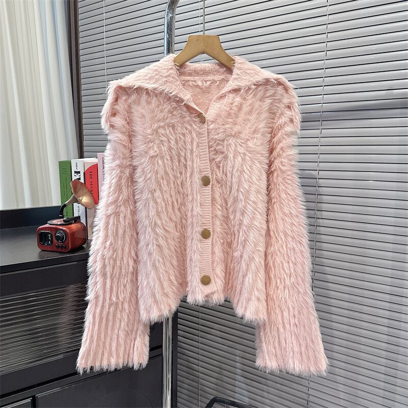 【outer】シャギーニットカーデ M20381