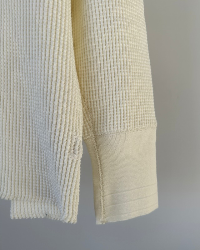 -Health Knit- Super Heavy Waffle Henley L/S