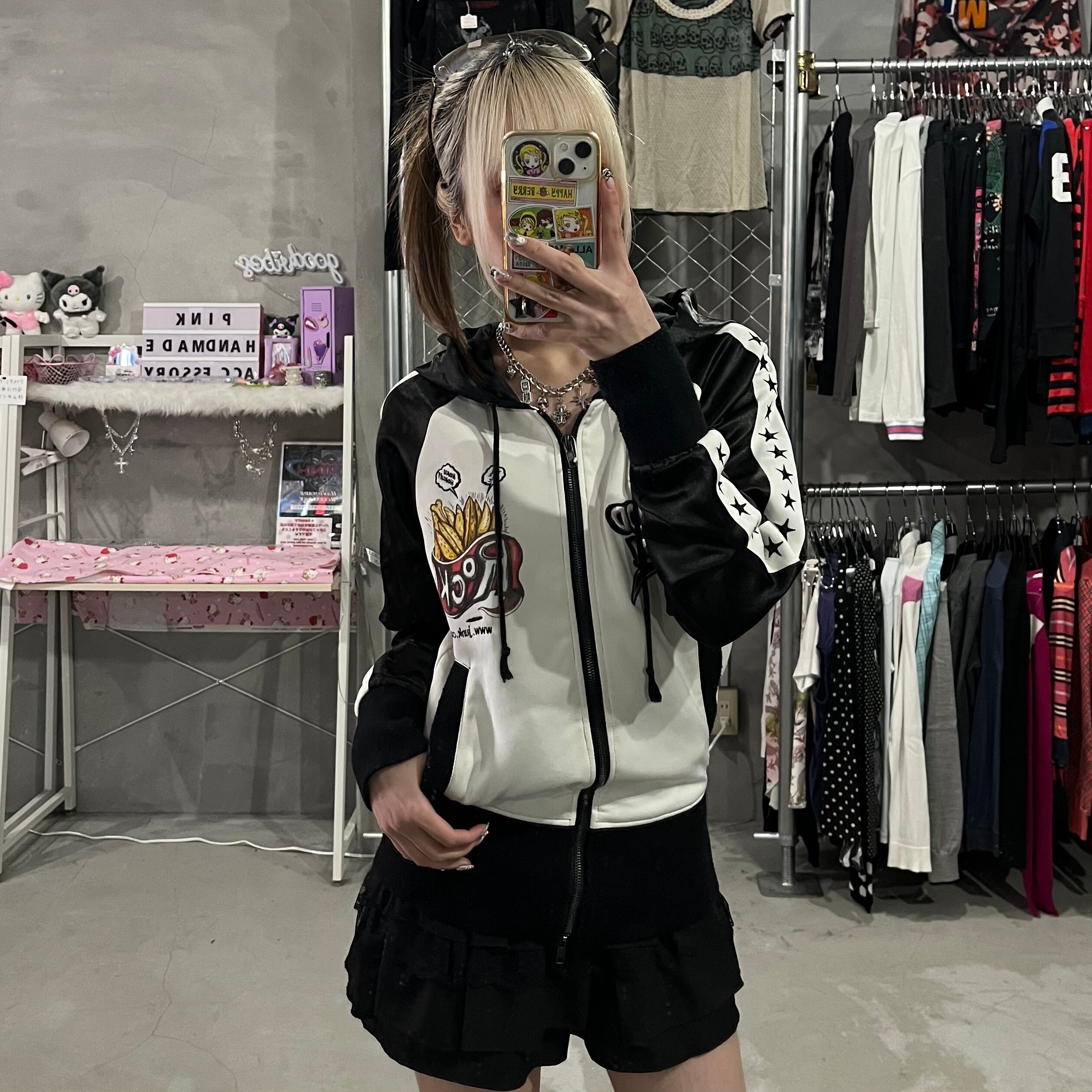 Y2K フェアリーグランジ ファーニットパーカー | 古着屋 PINK