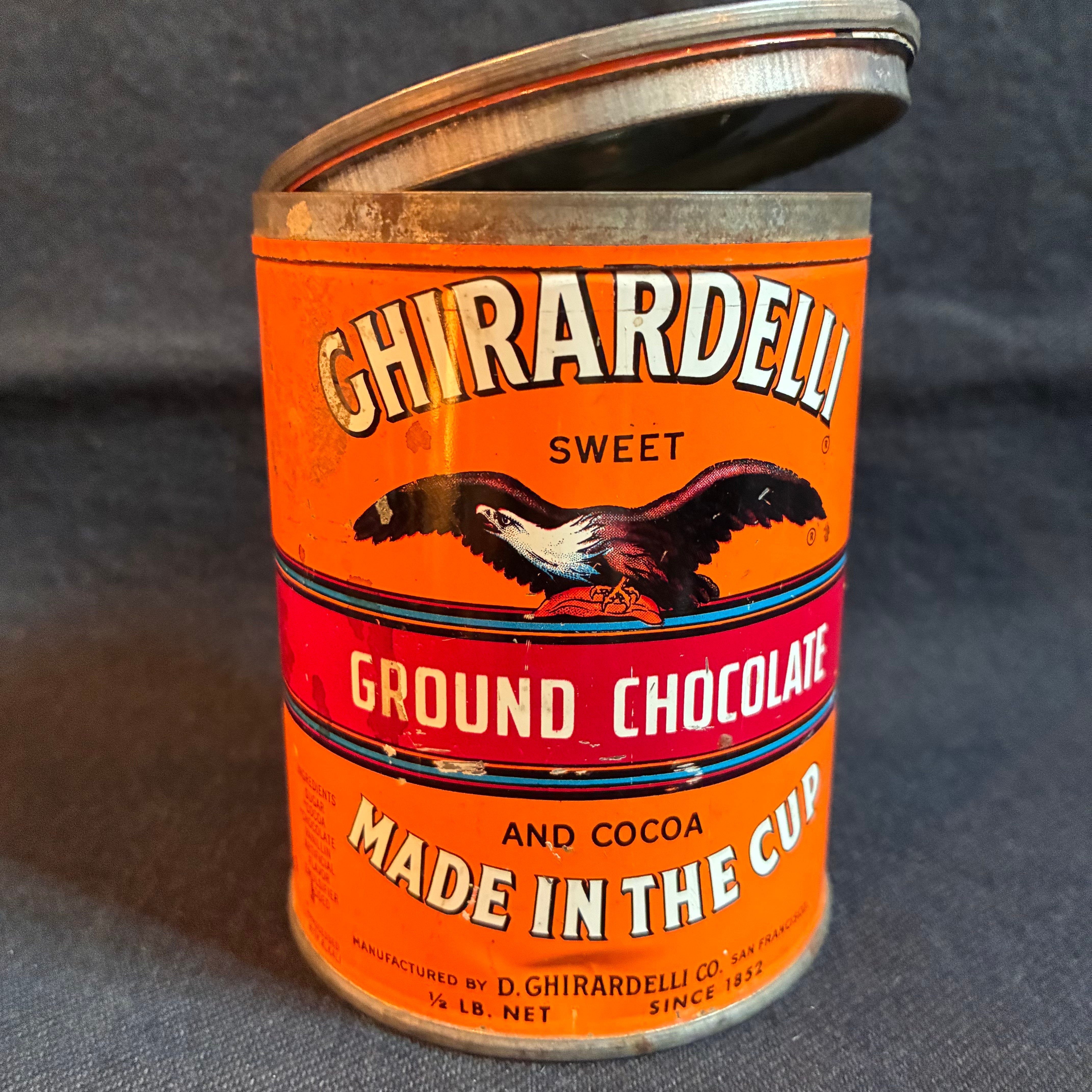 1940〜60's Ghirardelli チョコパウダー缶 T-458 | CANDY STORE ROCK