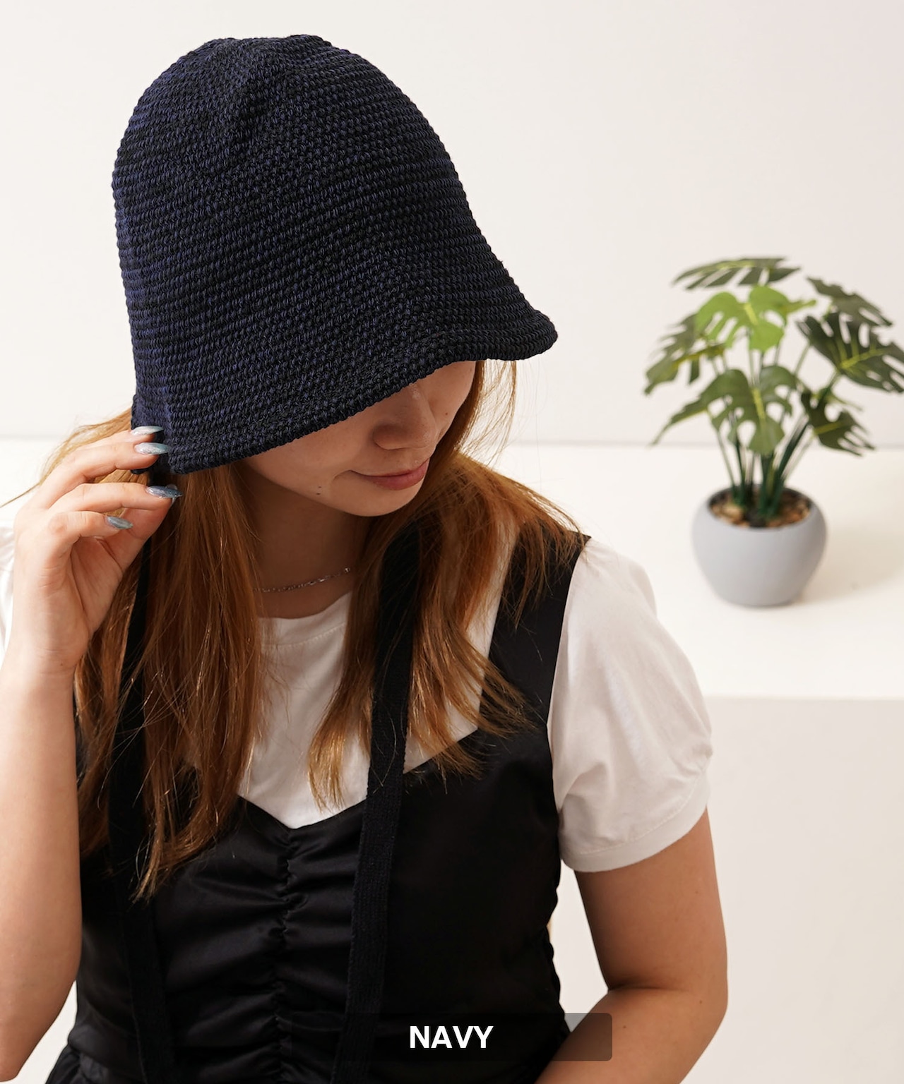 ◆リボン付き ボンネットハット◆ch-25130