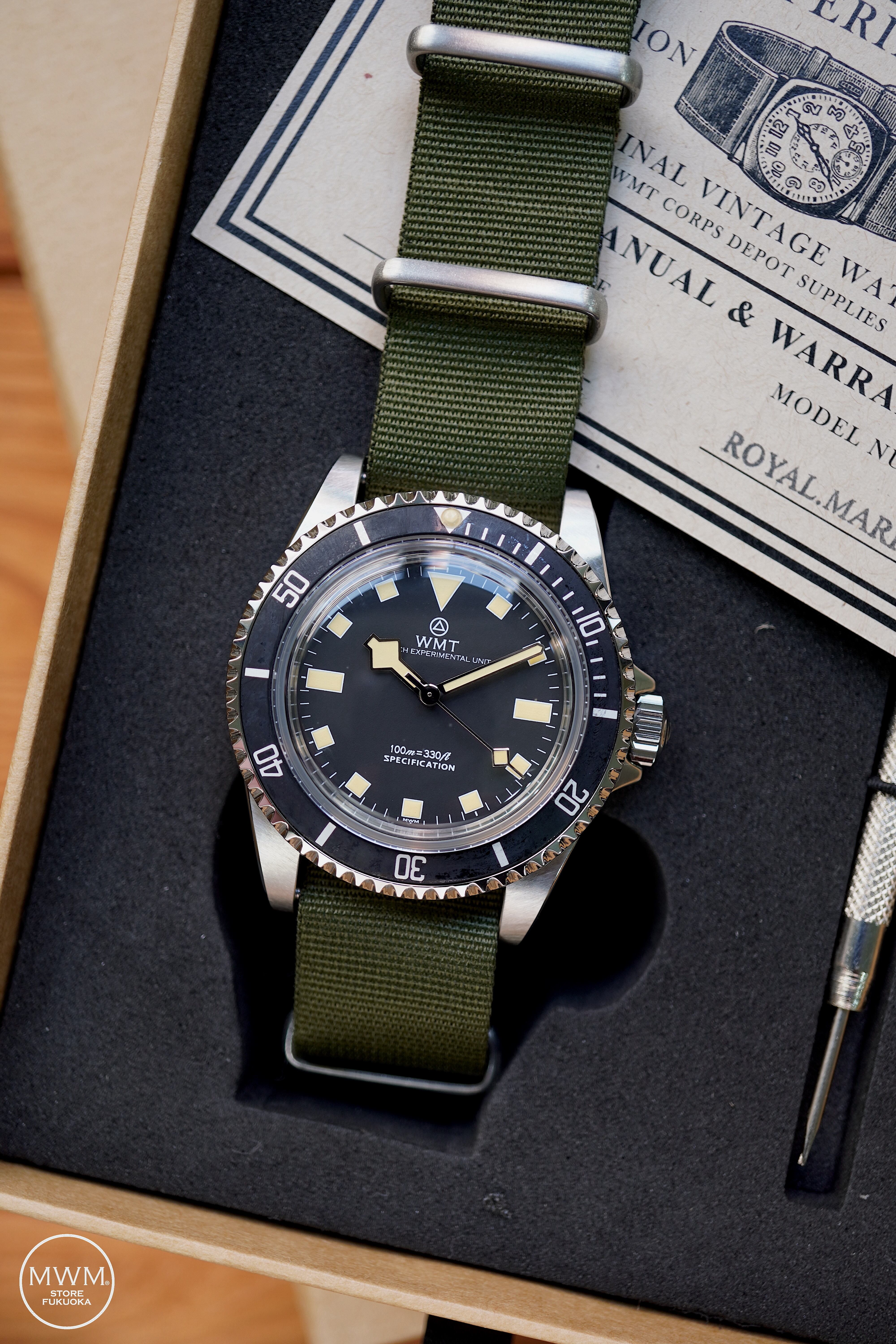 WMT WATCHES Royal Marine – Ocean Noir / Aged Bezel by MWM | MWM 