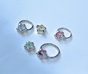 星のVintage stone snapRING body jewelry 横 チャーム単体 SILVER925 #LJ23028P