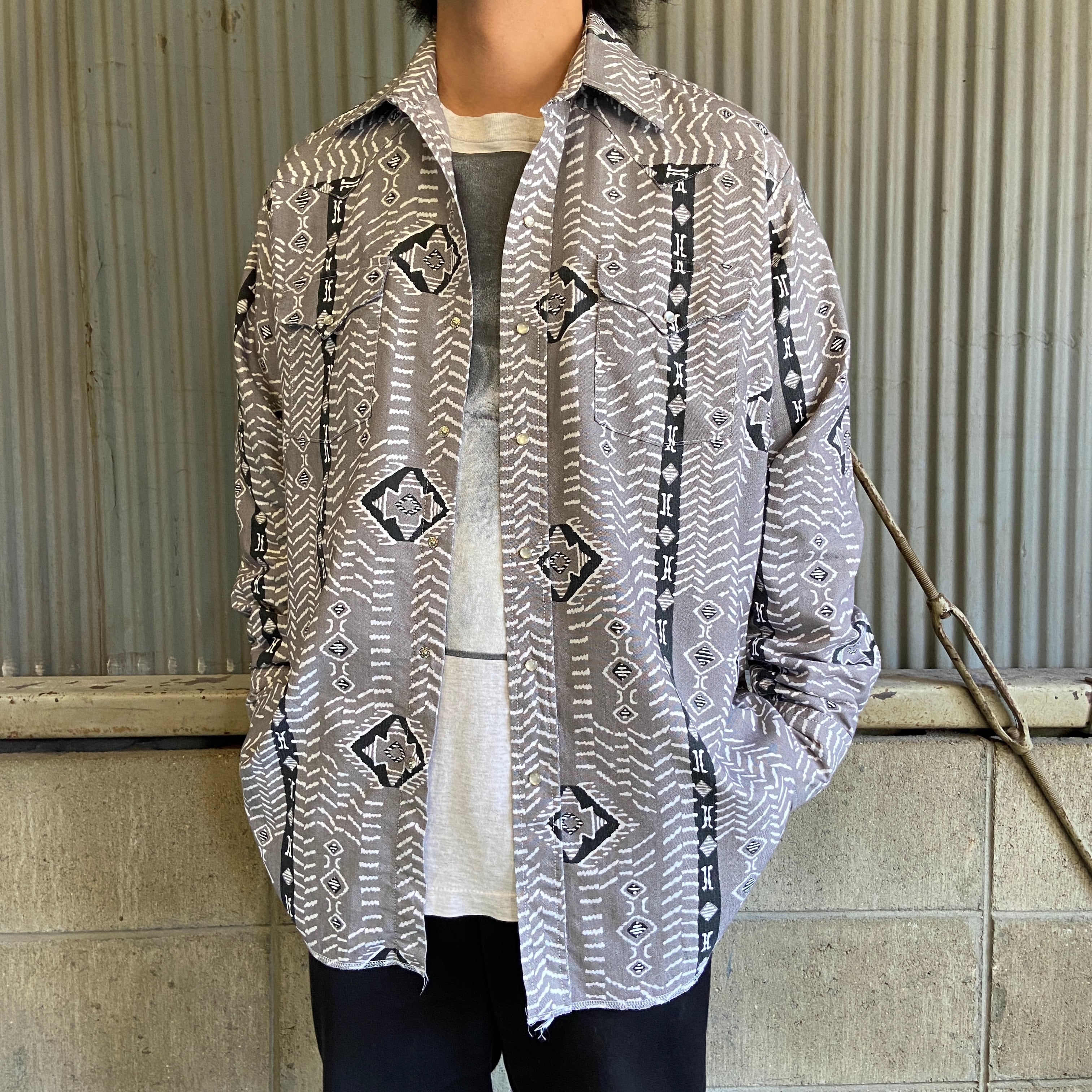 【Panhandle Slim ウエスタンシャツ XS アメリカ製 A673 PANHANDLE SLIM 刺繍 ウエスタンシャツ Sサイズ（実質M？） パン