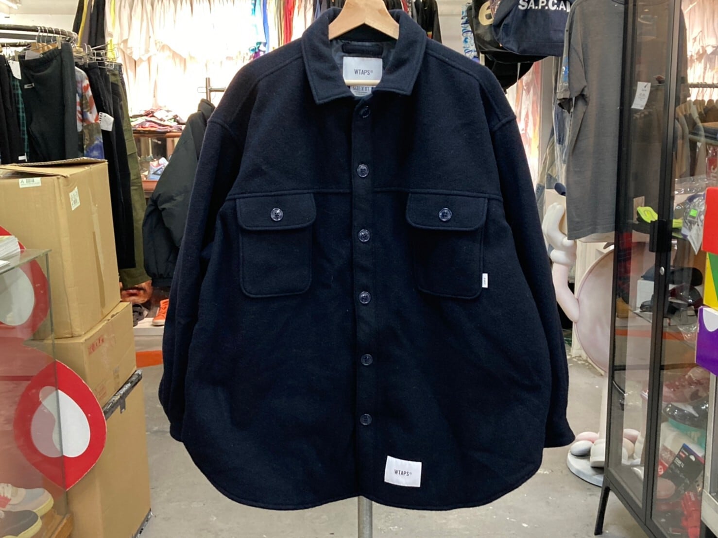 カラーはブラックwtaps 22aw WCPO 01 / JACKET WCPO. SHAGGY